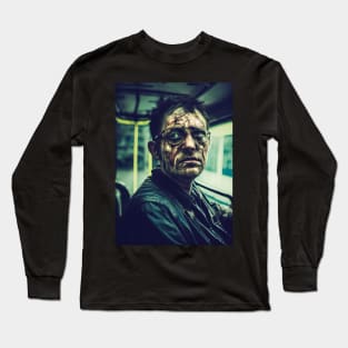 Zombie Bus Driver Portrait Long Sleeve T-Shirt